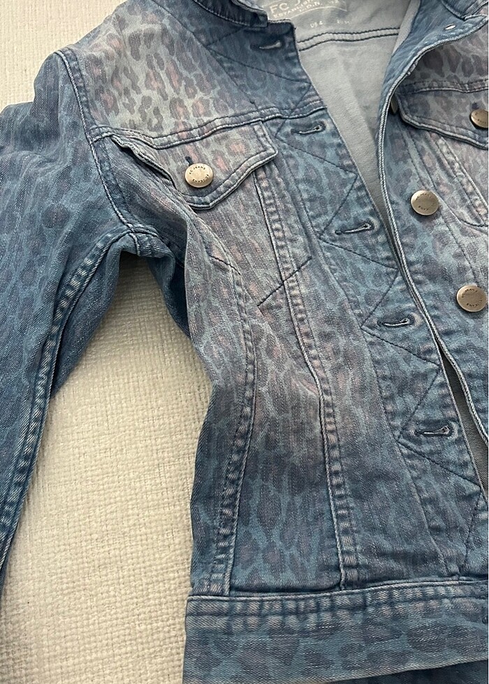 Desenli kot ceket - Görsel 3