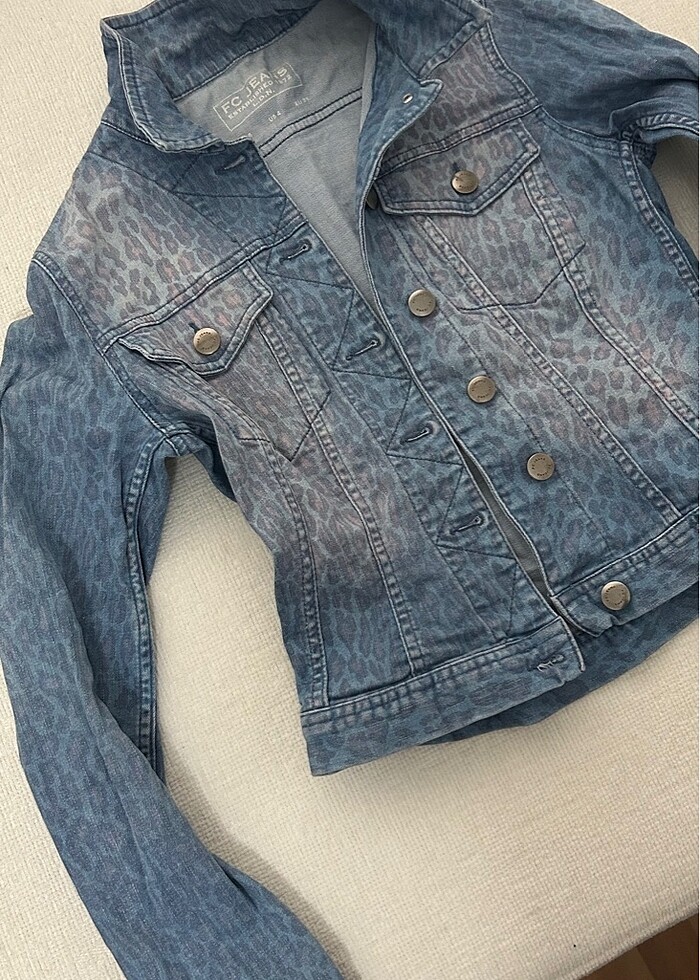 Desenli kot ceket - Görsel 4