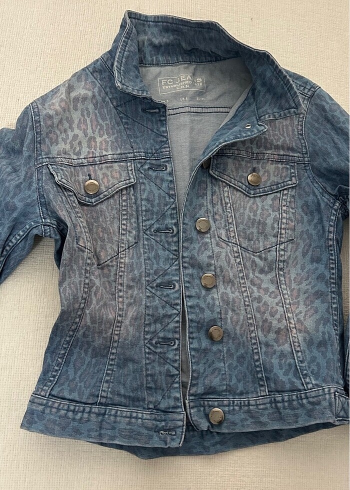 Desenli kot ceket - Görsel 5