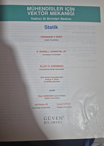 Mühendisler için Vektör Mekaniği Statik Kitabı - Görsel 3