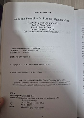Soğutma Tekniği ve Isı Pompası Uygulamaları Kitabı - Görsel 2