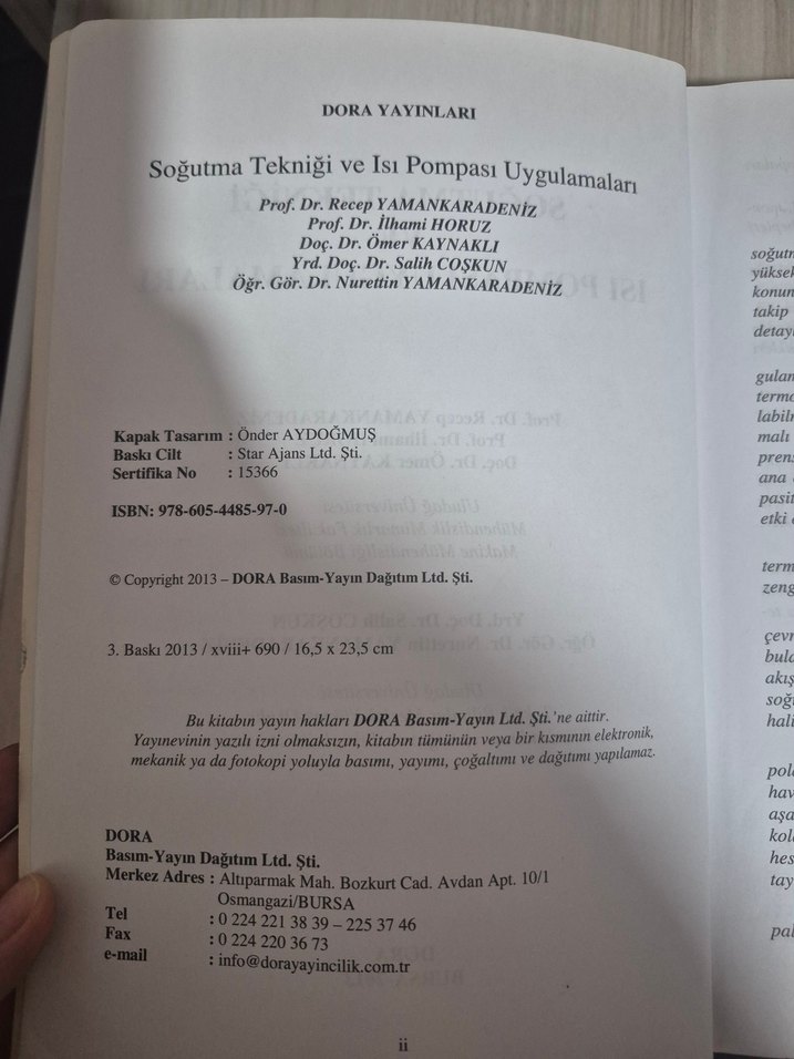 Soğutma Tekniği ve Isı Pompası Uygulamaları Kitabı - Görsel 2