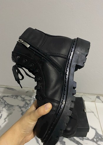 Siyah Bağcıklı Erkek Kauçuk Bot - Görsel 3