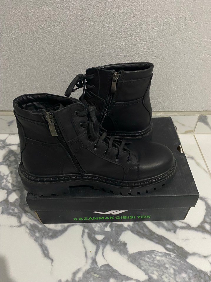 Siyah Bağcıklı Erkek Kauçuk Bot - Görsel 5