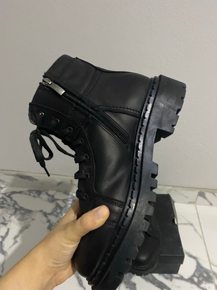 Siyah Bağcıklı Erkek Kauçuk Bot - Görsel 3