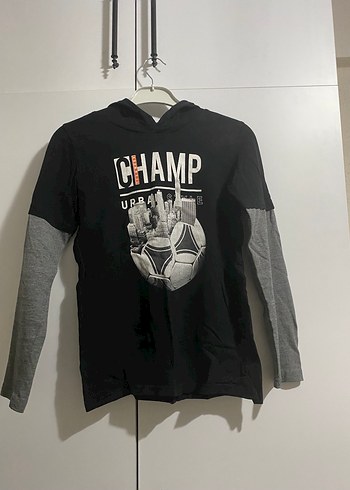 Pamuklu Siyah Gri Erkek Sweatshirt
