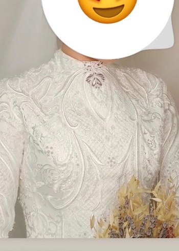 36/38 beden ekru özel dikim şık gelinlik - Görsel 2