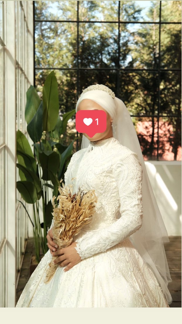 36/38 beden ekru özel dikim şık gelinlik - Görsel 3