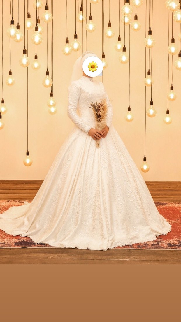 36/38 beden ekru özel dikim şık gelinlik - Görsel 4