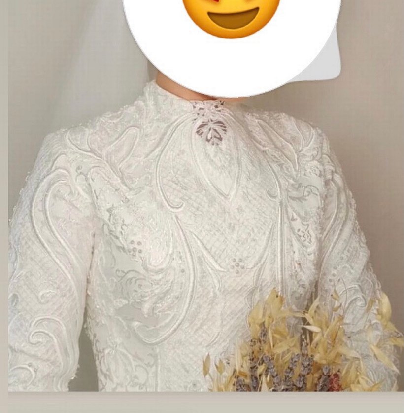 36/38 beden ekru özel dikim şık gelinlik - Görsel 2