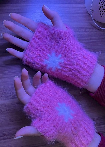 Mor Örgü Kadın Eldivenleri - Görsel 2