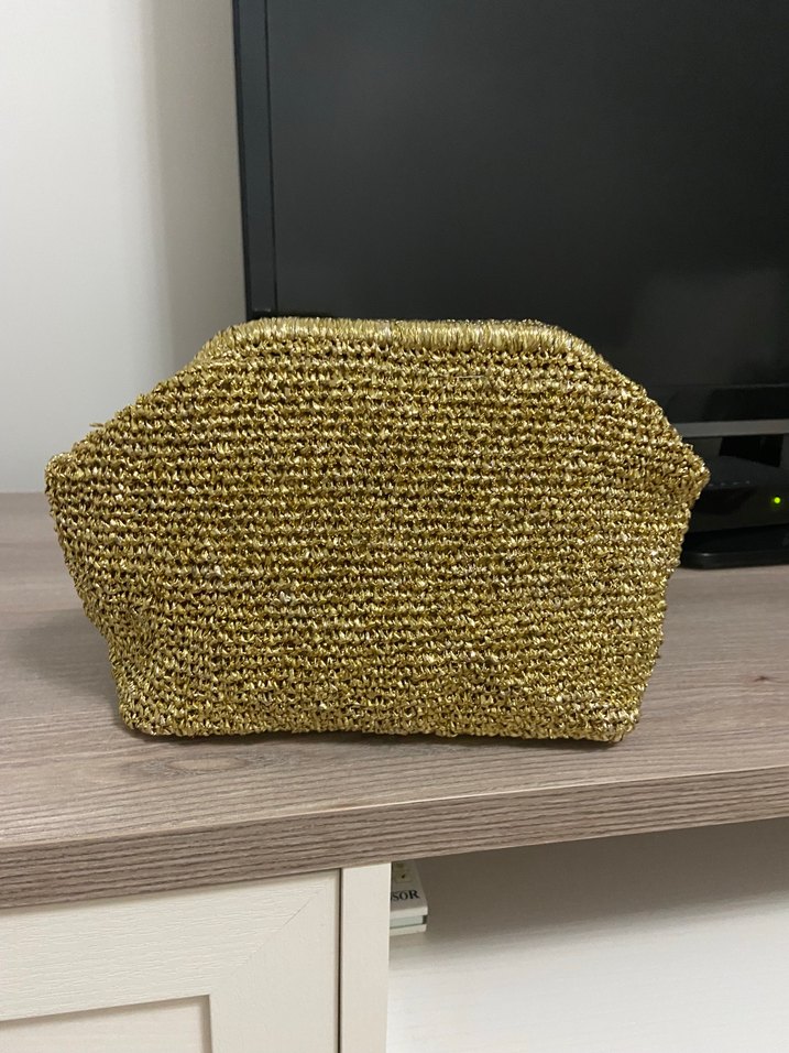 Burslu  Örgü Clutch Çanta - Görsel 2