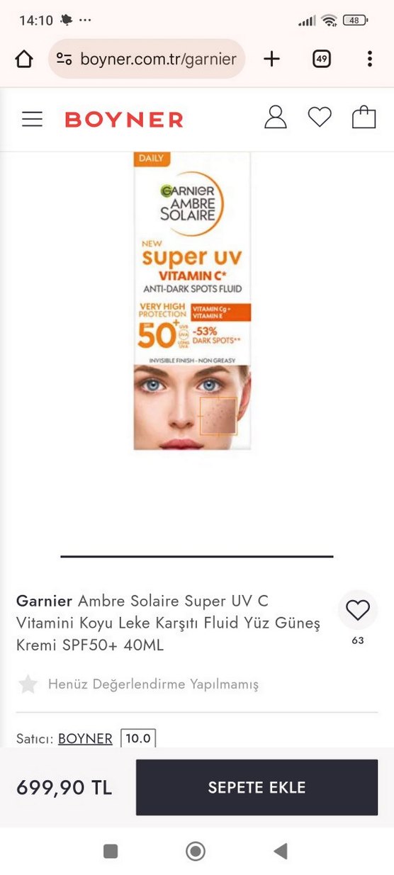 Garnier Koyu Leke Karşıtı Güneş Koruyucu - Görsel 2