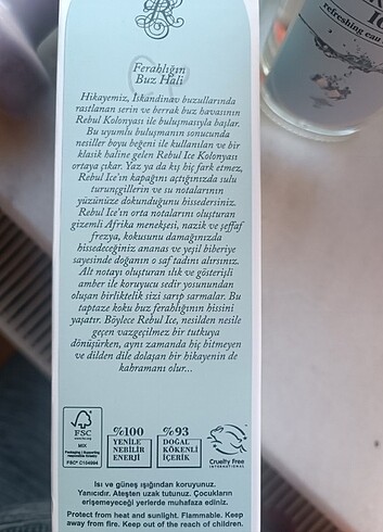 Rebul Ice Kolonya 250 ml - Görsel 3