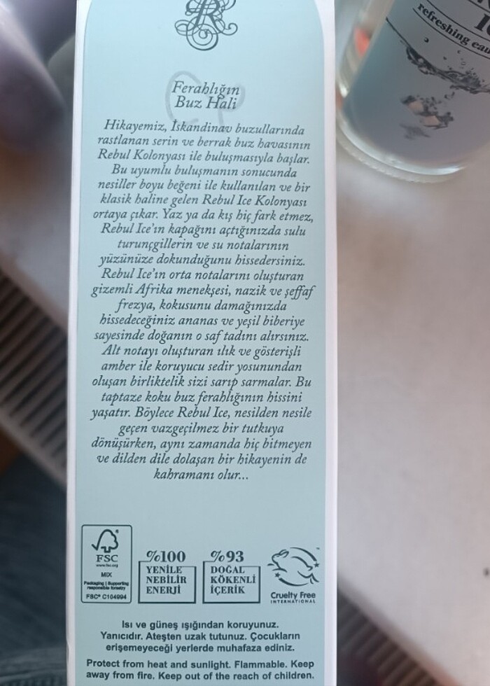 Rebul Ice Kolonya 250 ml - Görsel 3