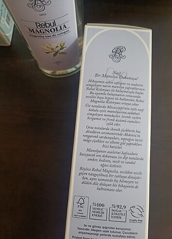 Rebul Magnolia eau de Cologne Kolonya 250ml cam - Görsel 2