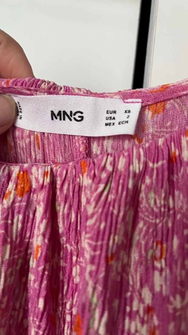 Mor Uzun Kollarsız Fırfırlı Bohem Elbise - Görsel 4