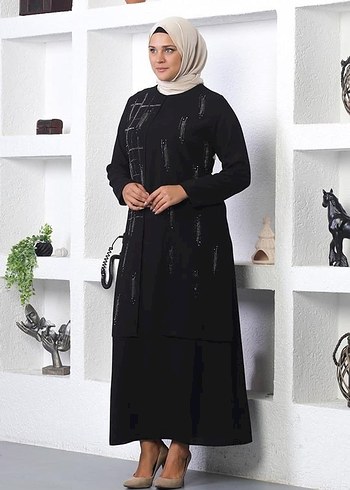 takım görünümlü anne elbise