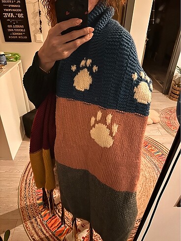 Beden çeşitli Renk El örgüsü atkı