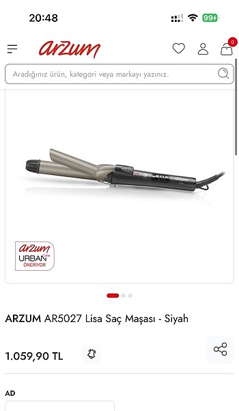 Arzum kalın maşa