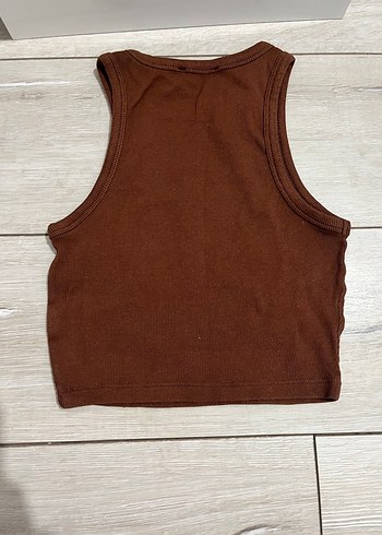 Pull and Bear Kahverengi Baskılı Kısa Atlet