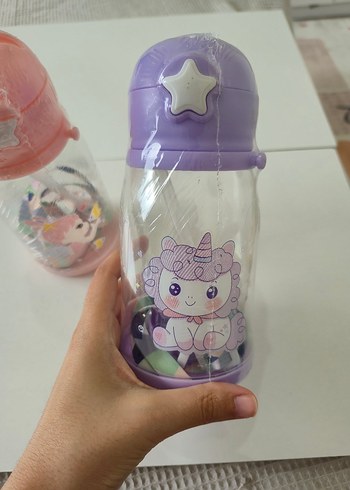 Renkli Unicorn ve Deniz kızı Desenli Suluk - Görsel 3