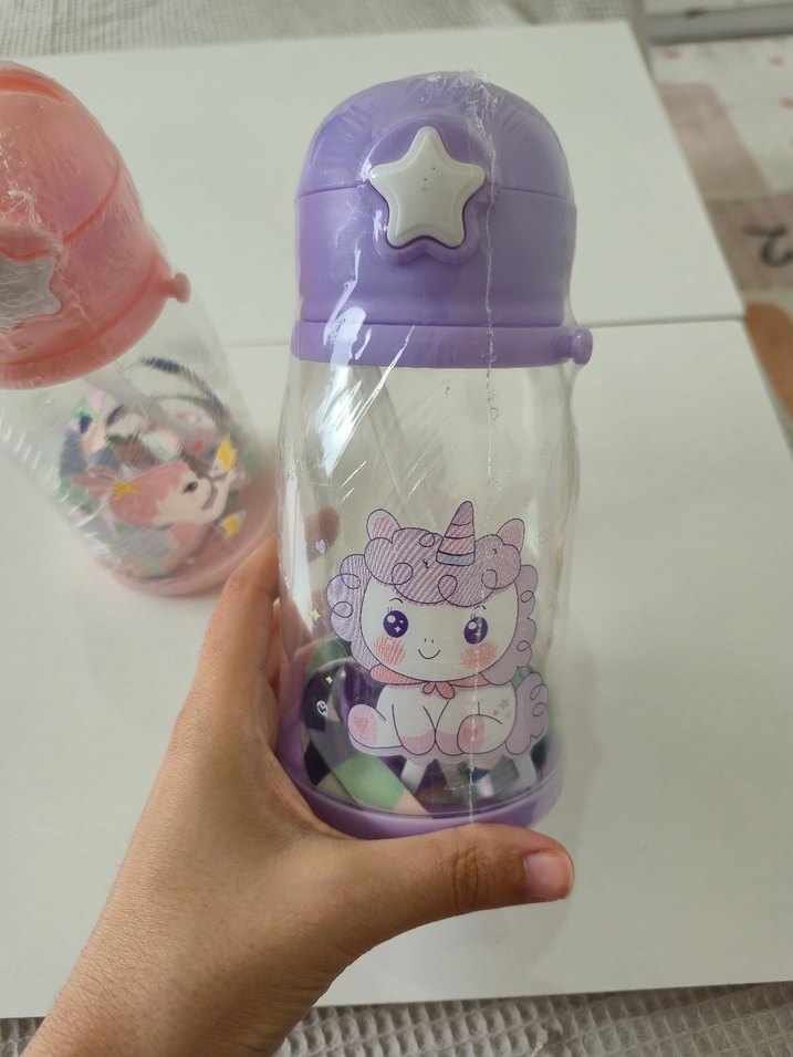 Renkli Unicorn ve Deniz kızı Desenli Suluk - Görsel 3