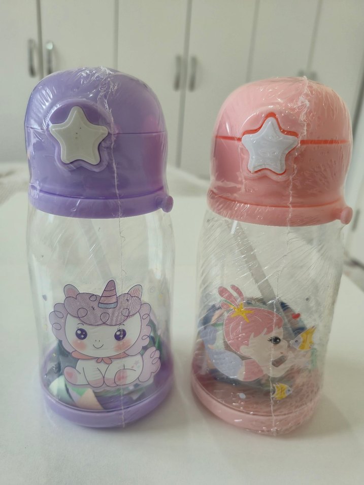 Renkli Unicorn ve Deniz kızı Desenli Suluk - Görsel 5