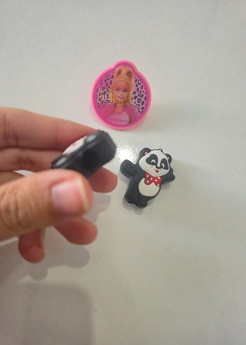 Renkli Panda ve Barbie Temalı Kalem Ucu Süsü - Görsel 2
