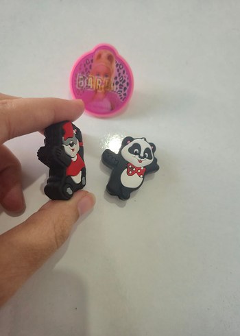 Renkli Panda ve Barbie Temalı Kalem Ucu Süsü - Görsel 3