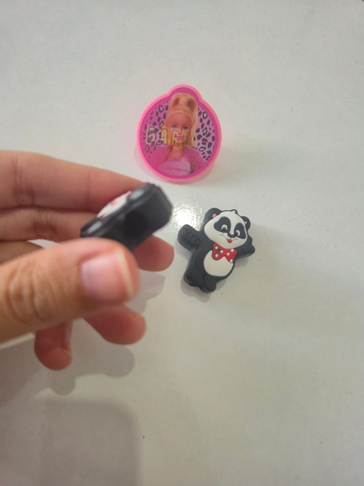 Renkli Panda ve Barbie Temalı Kalem Ucu Süsü - Görsel 2