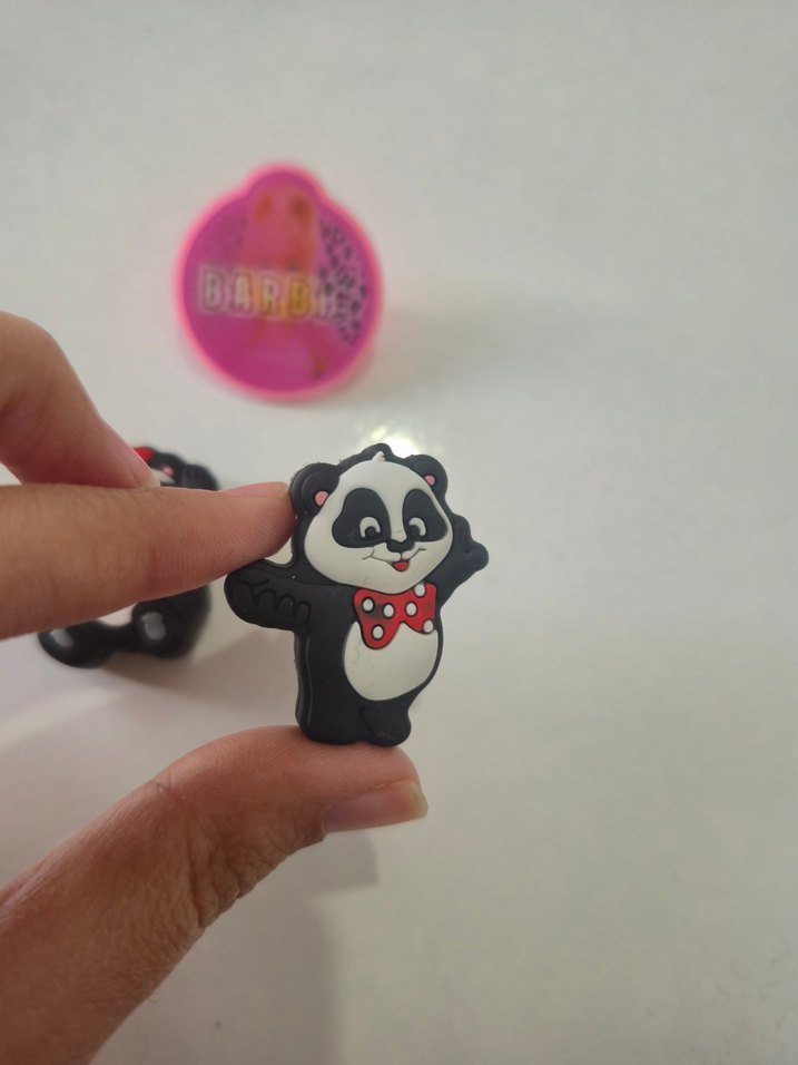 Renkli Panda ve Barbie Temalı Kalem Ucu Süsü - Görsel 4