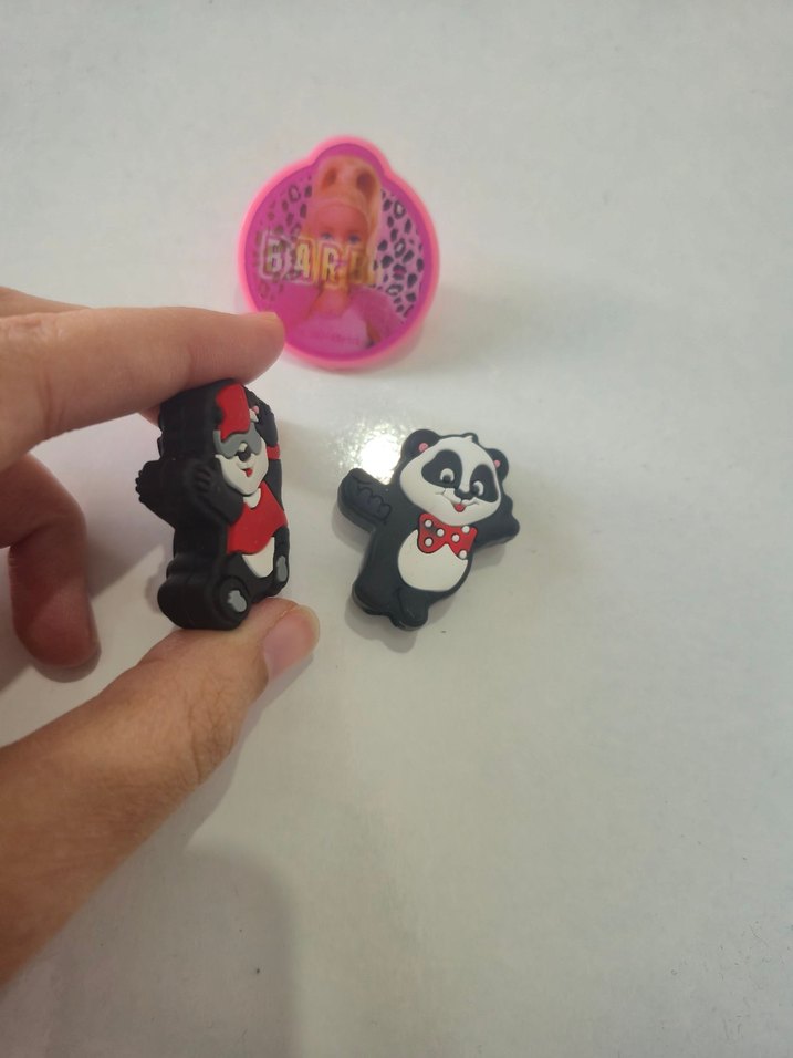 Renkli Panda ve Barbie Temalı Kalem Ucu Süsü - Görsel 3
