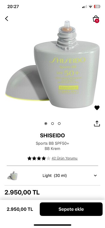SHİSEİDO BB KREM SPF+50
