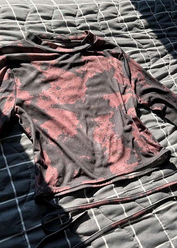 Trendyol & Milla Uzun Kollu Gri Tie-Dye Bluz