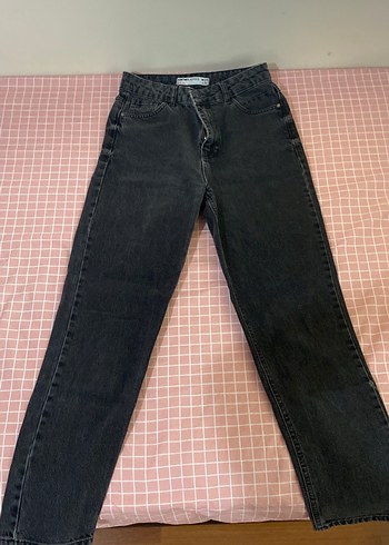 Koton Siyah Mom Fit Midi Kadın Kot Pantolon W27 L32