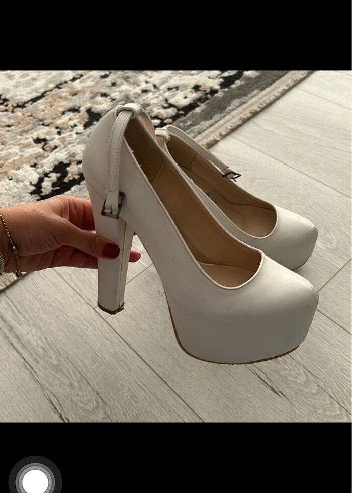 Gelinlik ayakabısı bir defa giydim tertemiz - Görsel 2