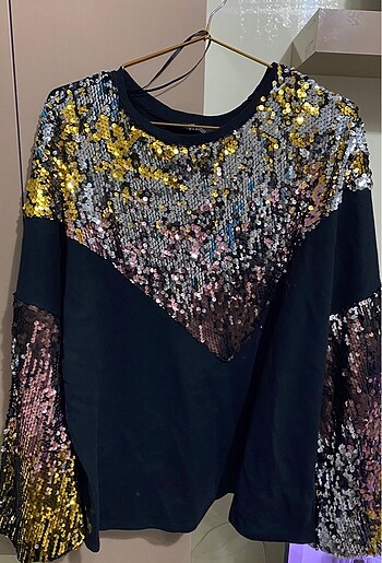 xl Beden LCW payetli sweatshirt