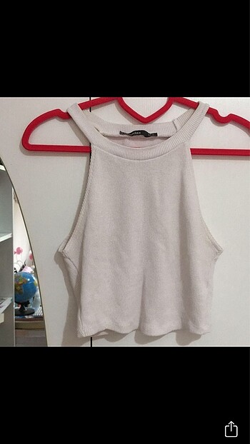 m Beden beyaz Renk Halter yaka crop