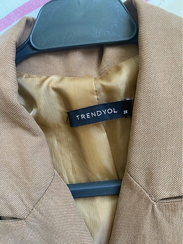 s Beden camel Renk Trendyolmilla kuşaklı blazer ceket