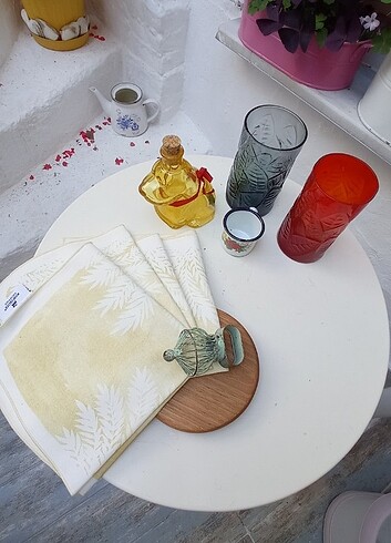 Karaca Home Karaca keten kumaş 4 adet takım peçete