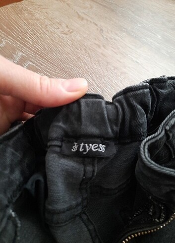 6 Yaş Beden gri Renk Tyess kot pantolon