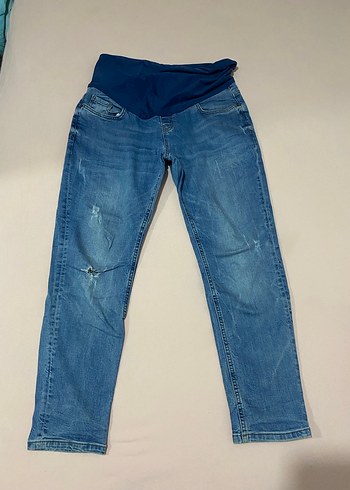 Gri ve Mavi Hamile Kot Pantolonlar - Görsel 3