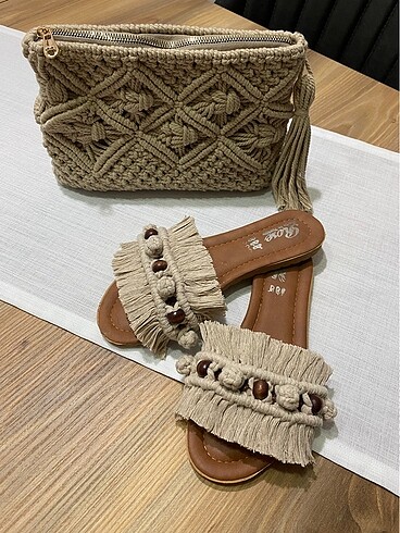 MAKROME TERLİK-ÇANTA SET