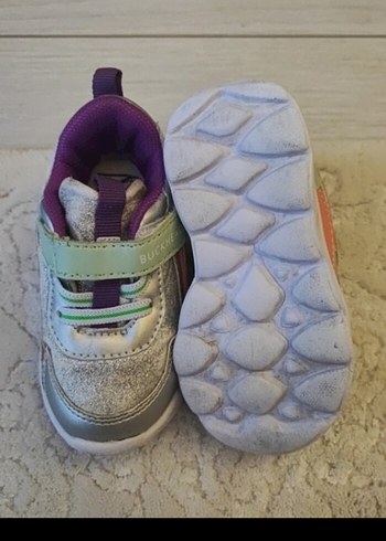 Kız Çocuk Renkli Cırt Cırtlı Spor Ayakkabı - Görsel 4