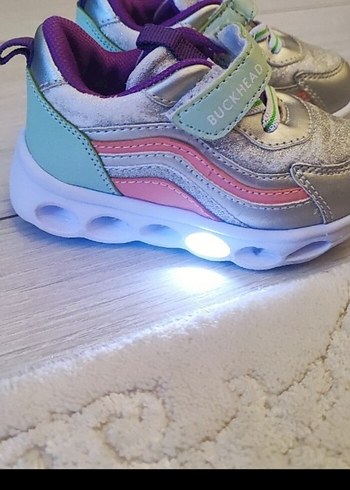 Kız Çocuk Renkli Cırt Cırtlı Spor Ayakkabı - Görsel 3