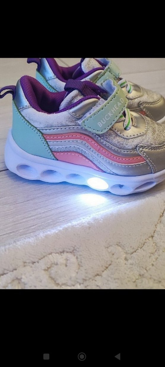 Kız Çocuk Renkli Cırt Cırtlı Spor Ayakkabı - Görsel 3