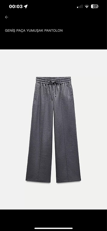 Zara yumusak dokulu pantalon