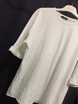 l Beden beyaz Renk Ambar beyaz oversize t-shirt