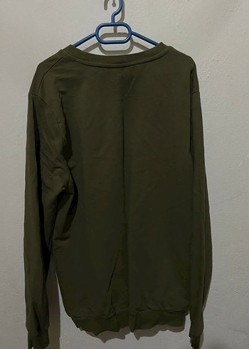 l Beden Haki Renk Rahat Kesim Kadın Sweatshirt
